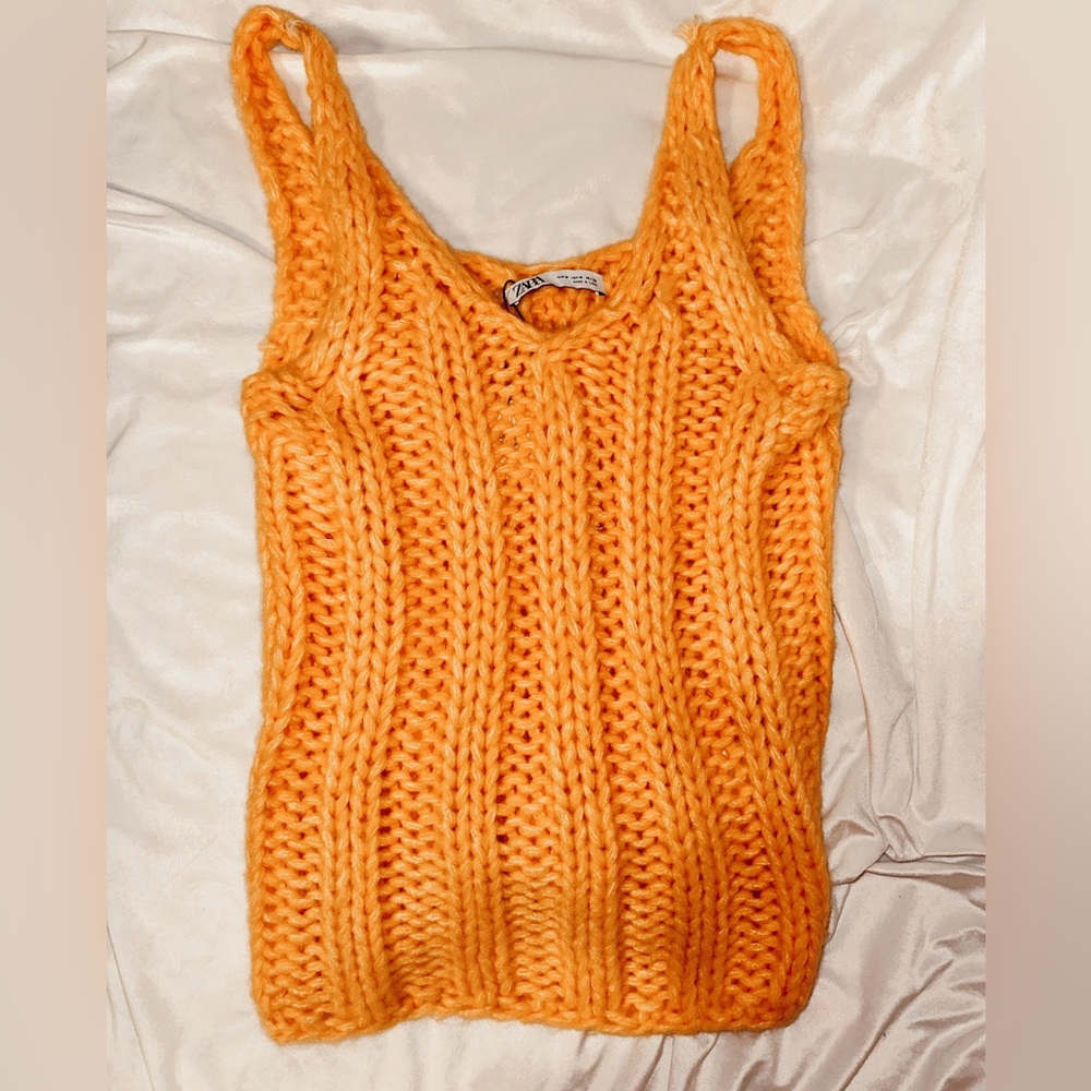 ZARA Crochet Tank Orange/Yellow Limited Edition / Size Medium